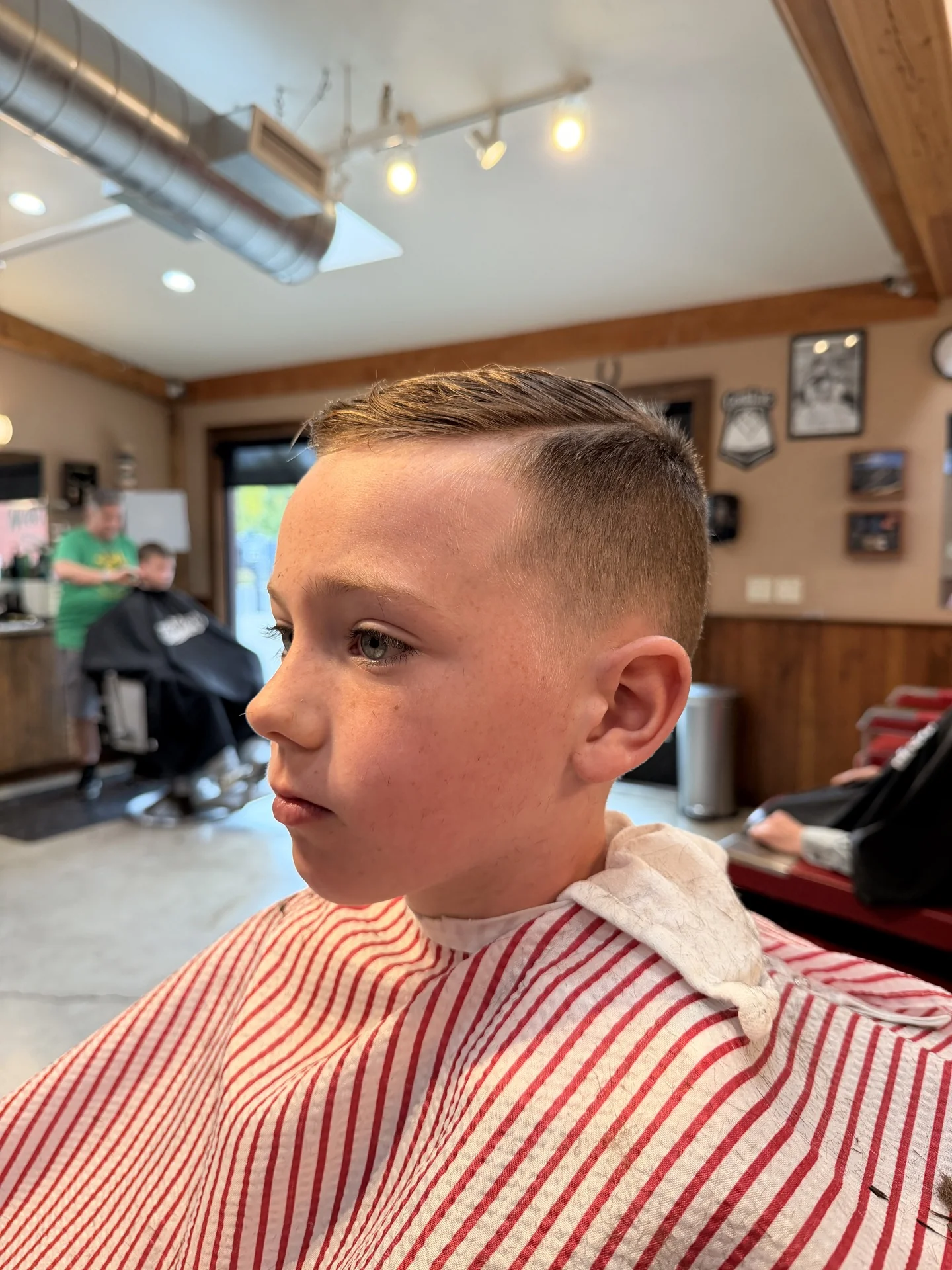 Traditional barbershop atmosphere at Miller's in Bend, Oregon